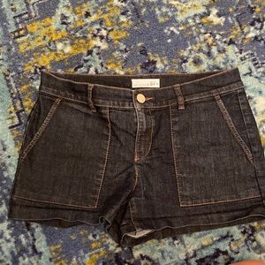 Loft Low Cut Stretchy Denim Shorts
